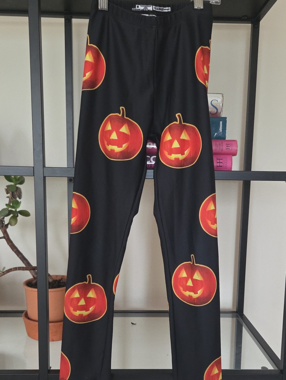 Goldsheep Kids Black Pumpkin Print Leggings